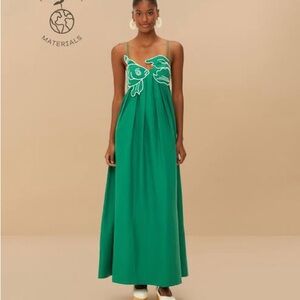 FARM RIO Women's Green Fish Maxi Dress, M